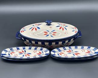 Old World by Temp-Tations Covered Pie Plate + Platters