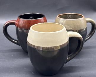 (3) Two-Color Coffee Mugs
