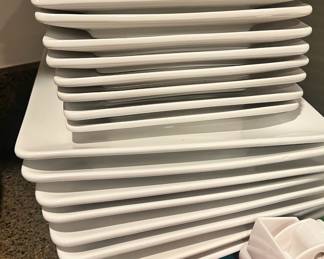 I Patrizi Square White Dinner & Bread & Butter Plates