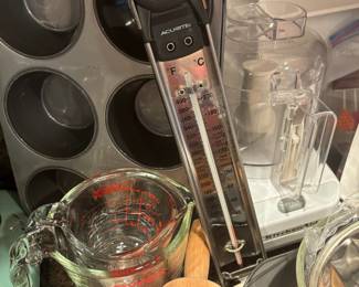 Pyrex Liquid Measuring Cups, AcuRite Cooking Thermometer