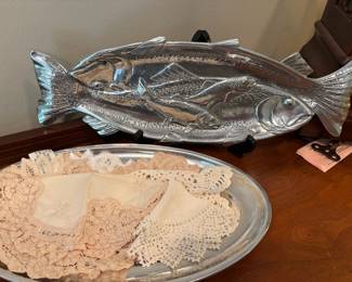 Authur Court "Wonders of the Water" Aluminum Serving Platter