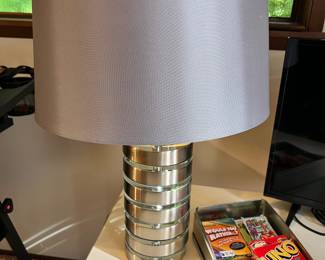 Metal Modern Table Lamp with Stacked Ring Base