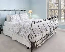 Wrought iron queen size bed