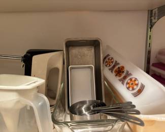 Glasbake Loaf Pan, Fire King Peach Luster Loaf Pan