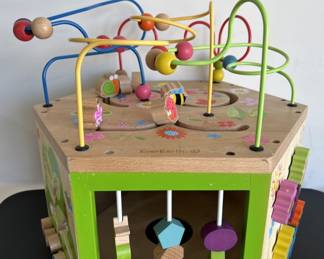 Toddler Wooden Activity Center Beads on Rails
