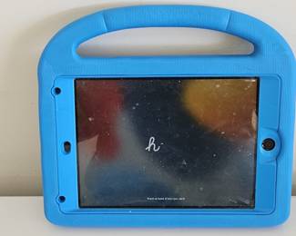 Computer Tablet in Protective Blue Case