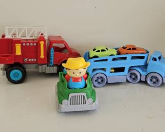 3-Toddler: Fire Truck, Car Carrier, Farmer Truck