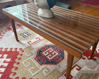 MCM slat bench coffee table
