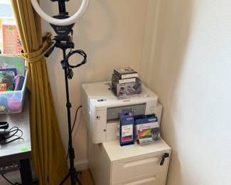 Office file cabinet, Studio Light, Brother Printer