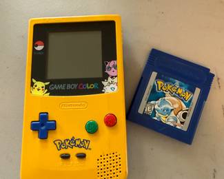 Vintage Game Boy Pokemon plus Blue Pokemon cartridge
