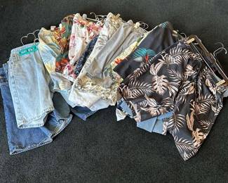 Mens Shorts Lot Size M L Denim, Casual Tropical Styles