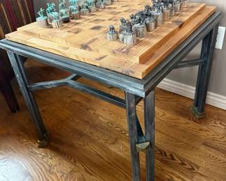 Cowboys vs. Indians Handcrafted Bronze Chess Set by Leigh Aldrich