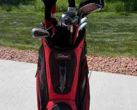 Titleist Golf Club Set with Bag Includes Irons, Woods Headcovers