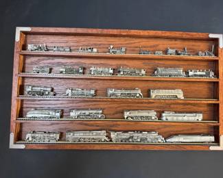 Franklin Mint The Worlds Greatest Locomotives Complete Pewter Miniature Set 25 Pieces