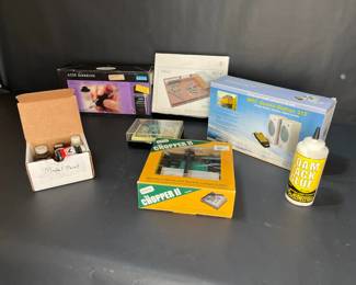 Model Railroad Scenery Detailing Lot Tools, Paints, Airbrush, Sound System More