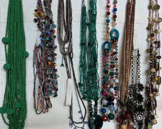 13 Piece Boho Beaded Costume Necklace Collection
