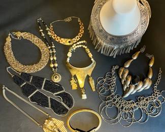 Statement Jewelry Lot Global TribalInspired Bold Necklaces 10 Pieces