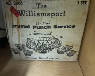 Williamsport Crystal Punch Bowl set