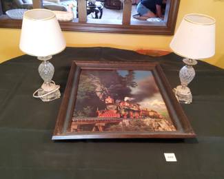 Bedside Lamps And Print Picture
