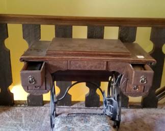 Antique Sewing Machine Table