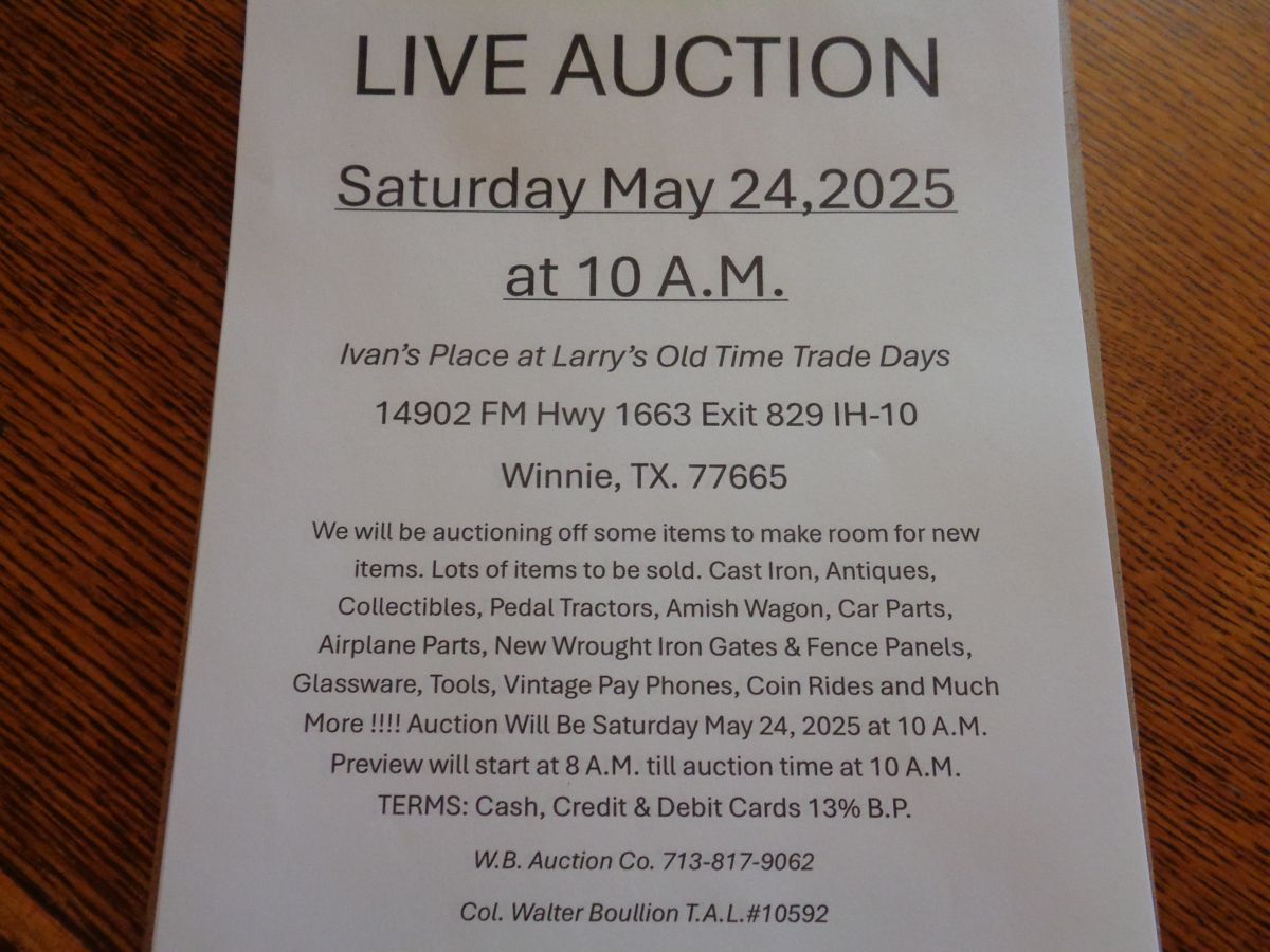 LIVE PUBLIC AUCTION !!!!