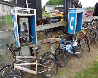 VINTAGE PAY PHONES & BIKES