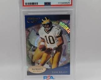 TOM BRADY QUANTUM HOLO ROOKIE! PSA 7. RARE CARD