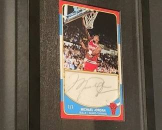 MICHAEL JORDAN ONE OF ONE CUSTOM SIGNED CARD