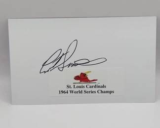 CURT SIMMONS AUTOGRAPH 1964 ST LOIUS W.S.