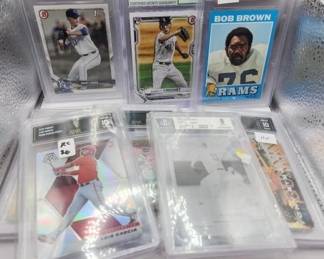 LARGE LOT OF GRADED CARDS ALL SPORTS 10 GRADED