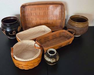 Longaberger Baskets Signed Pottery