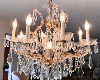Amazing Vintage All Crystal Chandelier