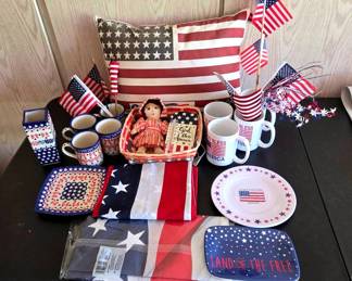 Red White And Blue Includes Kalich Polish Pottery