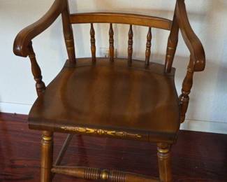 L Hitchcock Tole Painted Chair