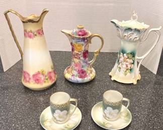Vintage International Floral Pitchers Tea Cups