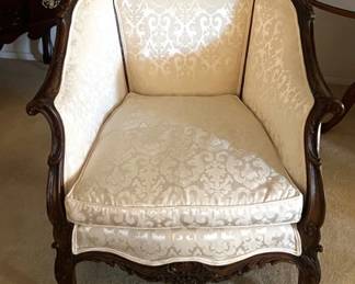 Vintage Victorian Style Carved Wood Trim Chair