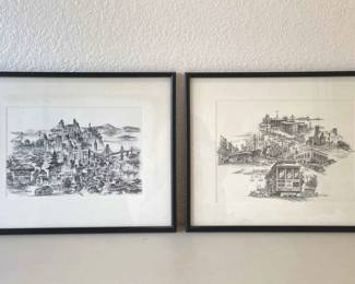 Vintage Sketches Of San Francisco