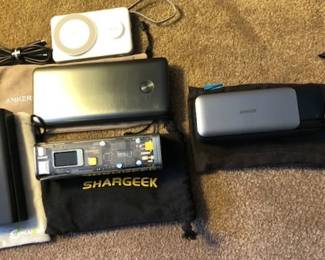Portable Chargers by Shargeek, Anker, 65w and many more.