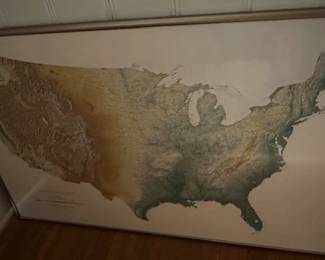 Large 3D map of the United States