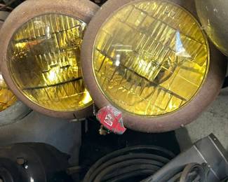 Old car headlights