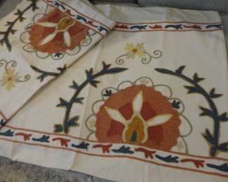 Crewel Pillow Shams