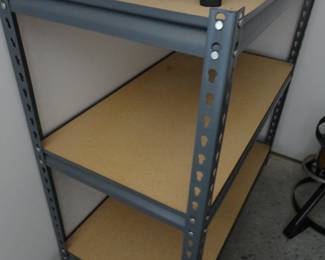 Pair Metal Shelves