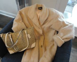 Vintage LORING Soft Cream Mohair Coat (size 10)
