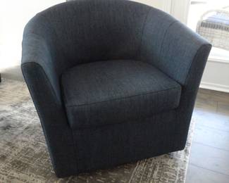 Fabric Swivel Chair in Marine Color