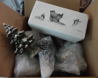 Full box of Dept 56 Holiday items