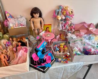 1980s Barbies , Barbie Furniture, etc