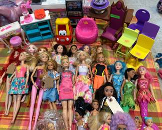 Current Barbies, Skipper, Stacy and Furniture, etc.