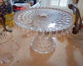 American Fostoria Cake Plate