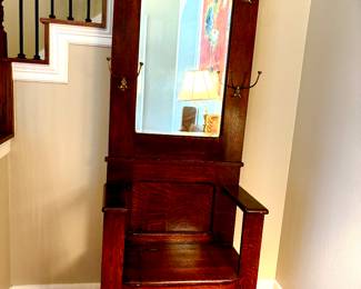 Antique hall tree