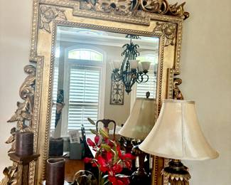 Spectacular gold carved mirror